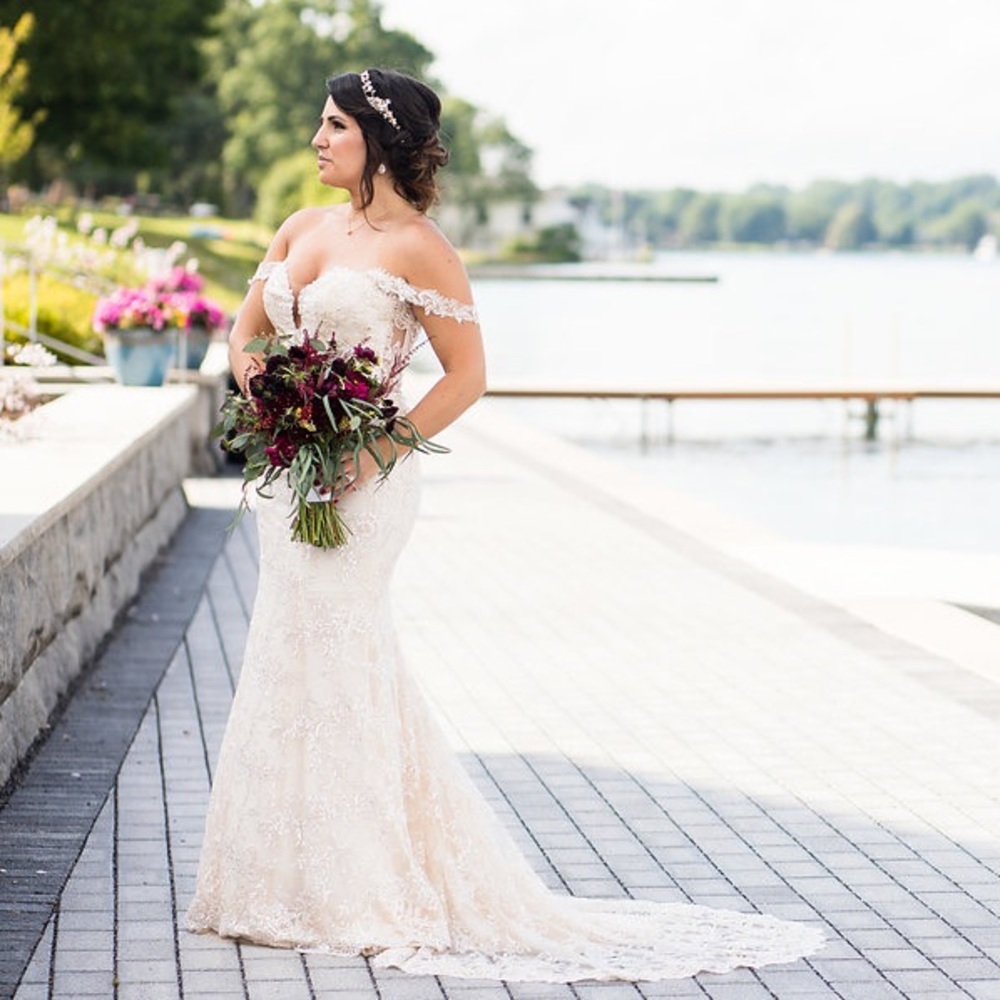 Ines Di Santo custom wedding dress